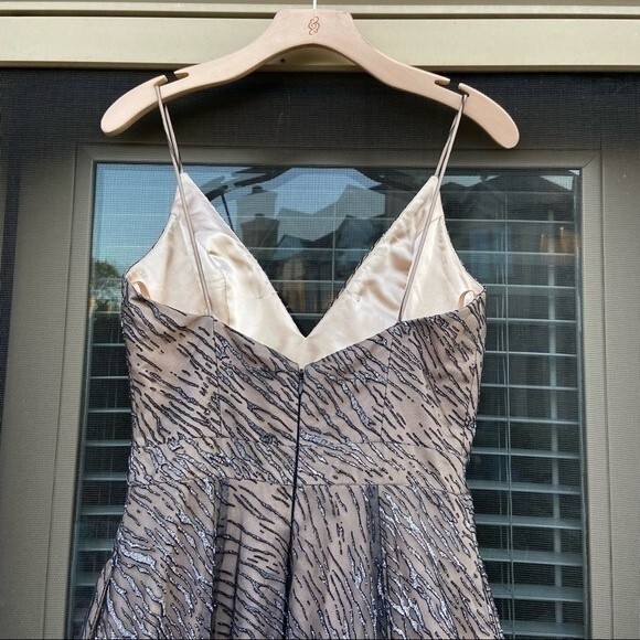 Jovani Silver Glitter Embellished Nude Gown 4 - Picture 10 of 16